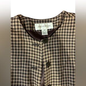 Jones New York Women's Plaid Blazer - Black and Cream